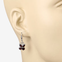 Load image into Gallery viewer, 2.60 Carat Genuine Garnet .925 Sterling Silver Earrings