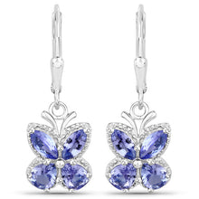 Load image into Gallery viewer, 2.08 Carat Genuine Tanzanite .925 Sterling Silver Earrings
