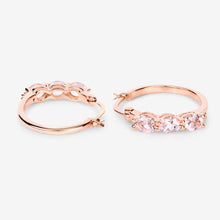 Load image into Gallery viewer, 1.63 Carat Genuine Morganite and White Diamond .925 Sterling Silver Earrings