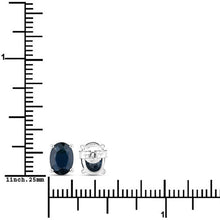 将图片加载到图库查看器,1.90 Carat Genuine Blue Sapphire 10K White Gold Earrings