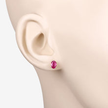 Load image into Gallery viewer, 1.04 Carat Genuine Ruby 10K Yellow Gold Earrings