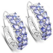 Load image into Gallery viewer, 3.92 Carat Genuine Tanzanite .925 Sterling Silver Earrings