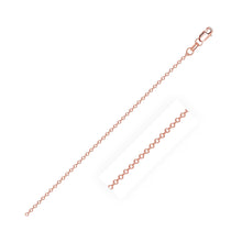 Load image into Gallery viewer, Diamond Cut Cable Link Chain in 14k Rose Gold (0.8 mm)