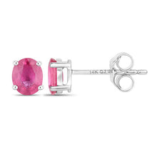 将图片加载到图库查看器,0.60 Carat Genuine Ruby 14K White Gold Earrings