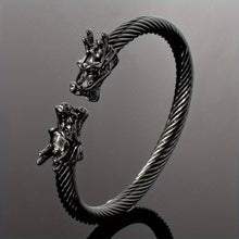 Load image into Gallery viewer, Double Dragon Copper Bracelet โ Rock & Hip-Hop Style, Unisex