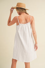 Load image into Gallery viewer, New Summer Embroidered Trim Gauze Square Neck Mini Cami Dress For Women –Elegant, Feminine & Stylish for Summer