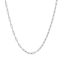 Load image into Gallery viewer, 14K White Gold Fine Paperclip Chain (1.5mm)