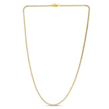 Load image into Gallery viewer, 14k Yellow Gold Round Pave Franco Chain (2.30 mm)