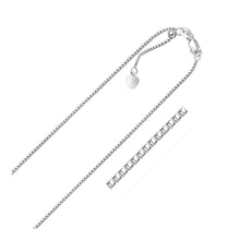 Load image into Gallery viewer, 14k White Gold Adjustable Box Chain (1.10 mm)