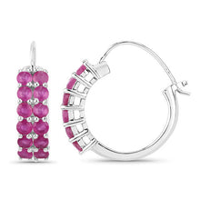 将图片加载到图库查看器,3.12 Carat Genuine Ruby .925 Sterling Silver Earrings