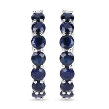 Load image into Gallery viewer, 2.66 Carat Genuine Blue Sapphire .925 Sterling Silver Earrings