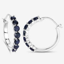 Load image into Gallery viewer, 2.66 Carat Genuine Blue Sapphire .925 Sterling Silver Earrings