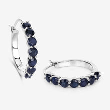 Load image into Gallery viewer, 2.66 Carat Genuine Blue Sapphire .925 Sterling Silver Earrings