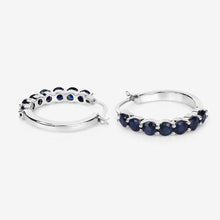 Load image into Gallery viewer, 2.66 Carat Genuine Blue Sapphire .925 Sterling Silver Earrings