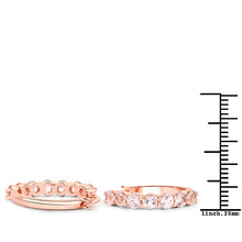 将图片加载到图库查看器,18K Rose Gold Plated 1.68 Carat Genuine Morganite .925 Sterling Silver Earrings