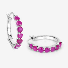Load image into Gallery viewer, 2.80 Carat Genuine Ruby .925 Sterling Silver Earrings