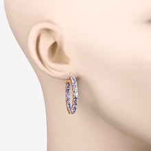 Load image into Gallery viewer, 5.10 Carat Genuine Tanzanite .925 Sterling Silver Earrings