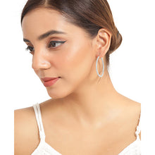 Load image into Gallery viewer, 3.60 Carat Genuine Swiss Blue Topaz .925 Sterling Silver Earrings