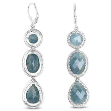 Load image into Gallery viewer, 21.32 Carat Genuine Milky Aquamarine .925 Sterling Silver Earrings
