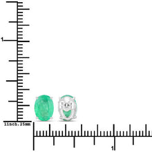 Load image into Gallery viewer, 2.40 Carat Genuine Zambian Emerald 10K White Gold Earrings