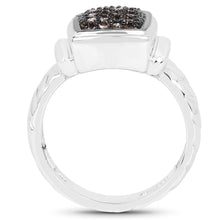 Load image into Gallery viewer, 0.22 Carat Genuine Champagne Diamond .925 Sterling Silver Ring