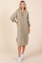 Load image into Gallery viewer, Button Down Long Sleeve Shirt Dress For Women – Timeless, Versatile, Classic, and Sophisticated Wardrobe Essential