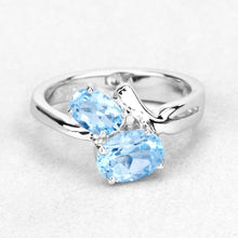 Load image into Gallery viewer, 2.55 Carat Genuine Blue Topaz .925 Sterling Silver Ring