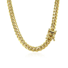 将图片加载到图库查看器,5.0mm 14k Yellow Gold Classic Miami Cuban Solid Chain