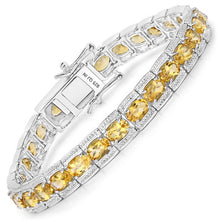 Load image into Gallery viewer, 12.47 Carat Genuine Citrine .925 Sterling Silver Bracelet