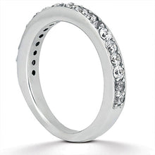 Load image into Gallery viewer, 14k White Gold Pave Diamond Wedding Ring Band Set 1/2 Around