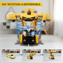 Load image into Gallery viewer, 1:18 Remote Control Deformation Robot Car with LED Lights – 360° Drift, USB Rechargeable