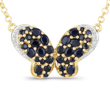Load image into Gallery viewer, 3.83 Carat Genuine Blue Sapphire and White Zircon .925 Sterling Silver Pendant