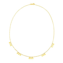 将图片加载到图库查看器,14k Yellow Gold Necklace with Circle Dangle Stations