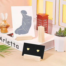 Load image into Gallery viewer, Earrings Jewelry Display Wooden Base Ring Necklace Jewelry Stands Holders Earring Cards Wood Base Retail Display Classic Design Ring Necklace Jewelry Storage Case Jewelry Organiser For Women