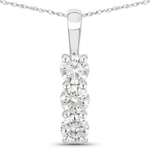 Load image into Gallery viewer, 0.75 Carat Genuine Lab Grown Diamond 14K White Gold Pendant