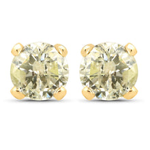 Load image into Gallery viewer, 1.02 Carat Genuine LB Diamond 14K Yellow Gold Earrings