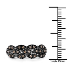 Load image into Gallery viewer, 0.31 Carat Genuine Champagne Diamond .925 Sterling Silver Ring