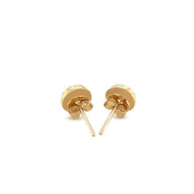Load image into Gallery viewer, 14k Yellow Gold Textured Flat Style Stud Earrings