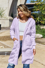 Load image into Gallery viewer, Red Double Take Full Size Hooded Teddy Bear Jacket with Thumbholes Ultra-Cozy & Stylish Comfortable Outerwear
