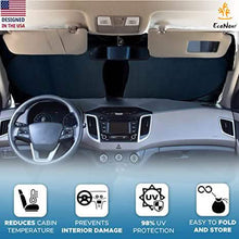 Load image into Gallery viewer, EcoNour Car Windshield Sun Shade with Storage Pouch
