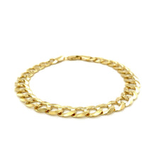 Load image into Gallery viewer, 8.2mm 14k Yellow Gold Solid Curb Bracelet