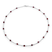 将图片加载到图库查看器,8.10 Carat Genuine Garnet .925 Sterling Silver Necklace