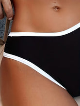 将图片加载到图库查看器,Bikini Scoop Neck Contrast Trim 2 Piece Swimsuit for Women – High Stretch Casual Bikini Set with Scallop Edge Detail and Matching Swim Briefs – Stylish Solid Color Swimwear for Beach Days Pool Lounging and Summer Vacations