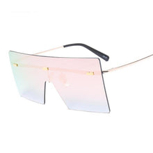 Load image into Gallery viewer, Oversized Luxury Graduent Elegnat Woman and Lady Sunglasses In Retro Vintage Modern Style Sunglasses Rimless Eyewear oculos de sol SUnglasses With UV400Protection