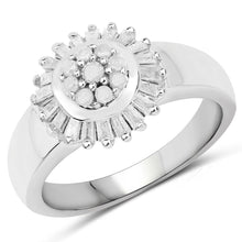 Load image into Gallery viewer, 0.75 Carat Genuine White Diamond .925 Sterling Silver Ring
