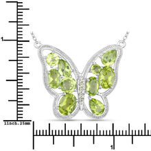 Load image into Gallery viewer, 4.65 Carat Genuine Peridot .925 Sterling Silver Necklace