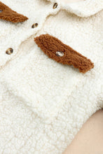 Load image into Gallery viewer, Women Cute Sherpa Jacket with Button Closure and Collared Neck in Elegant Retro Style