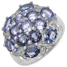 Load image into Gallery viewer, 3.59 Carat Genuine Tanzanite .925 Sterling Silver Ring