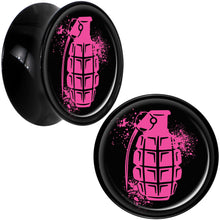 将图片加载到图库查看器,Black Acrylic Pink Grenade Saddle Plug Set 18mm