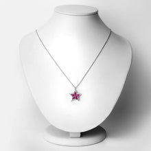 Load image into Gallery viewer, 1.37 Carat Genuine Ruby and White Zircon .925 Sterling Silver Pendant